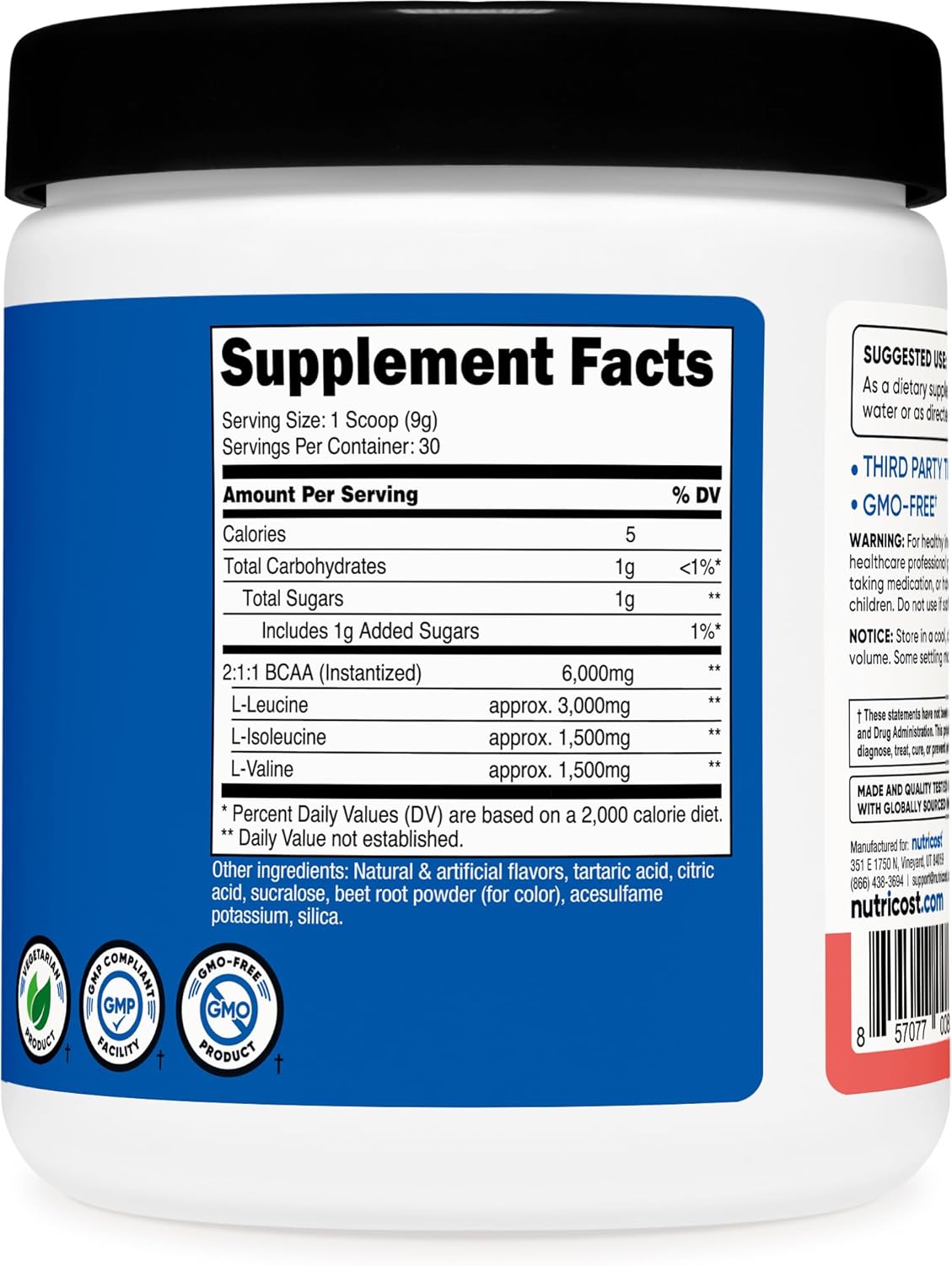 Nutricost BCAA Powder