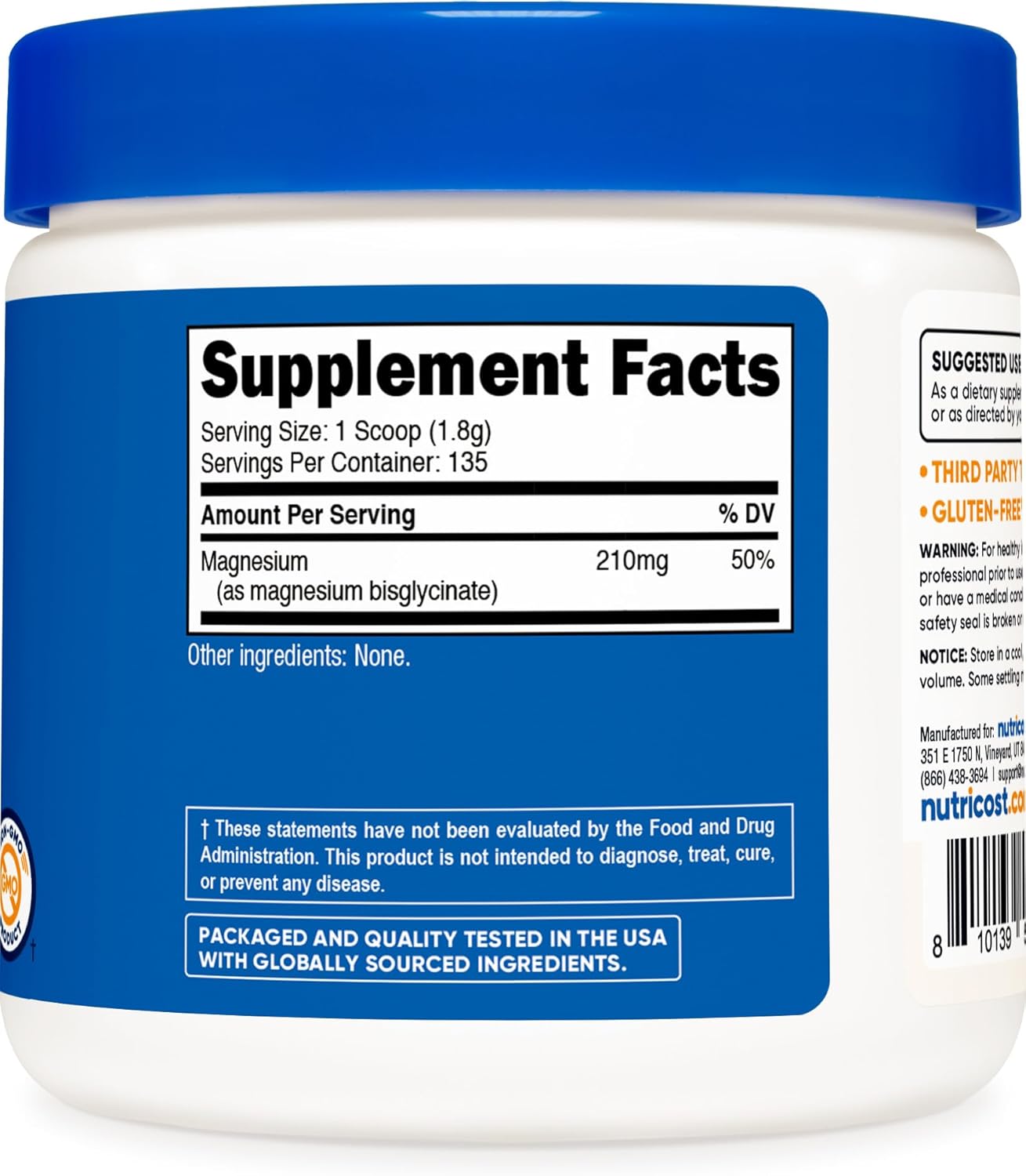Nutricost Magnesium Glycinate Powder