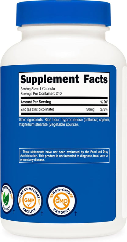 Nutricost Zinc Picolinate 30mg
