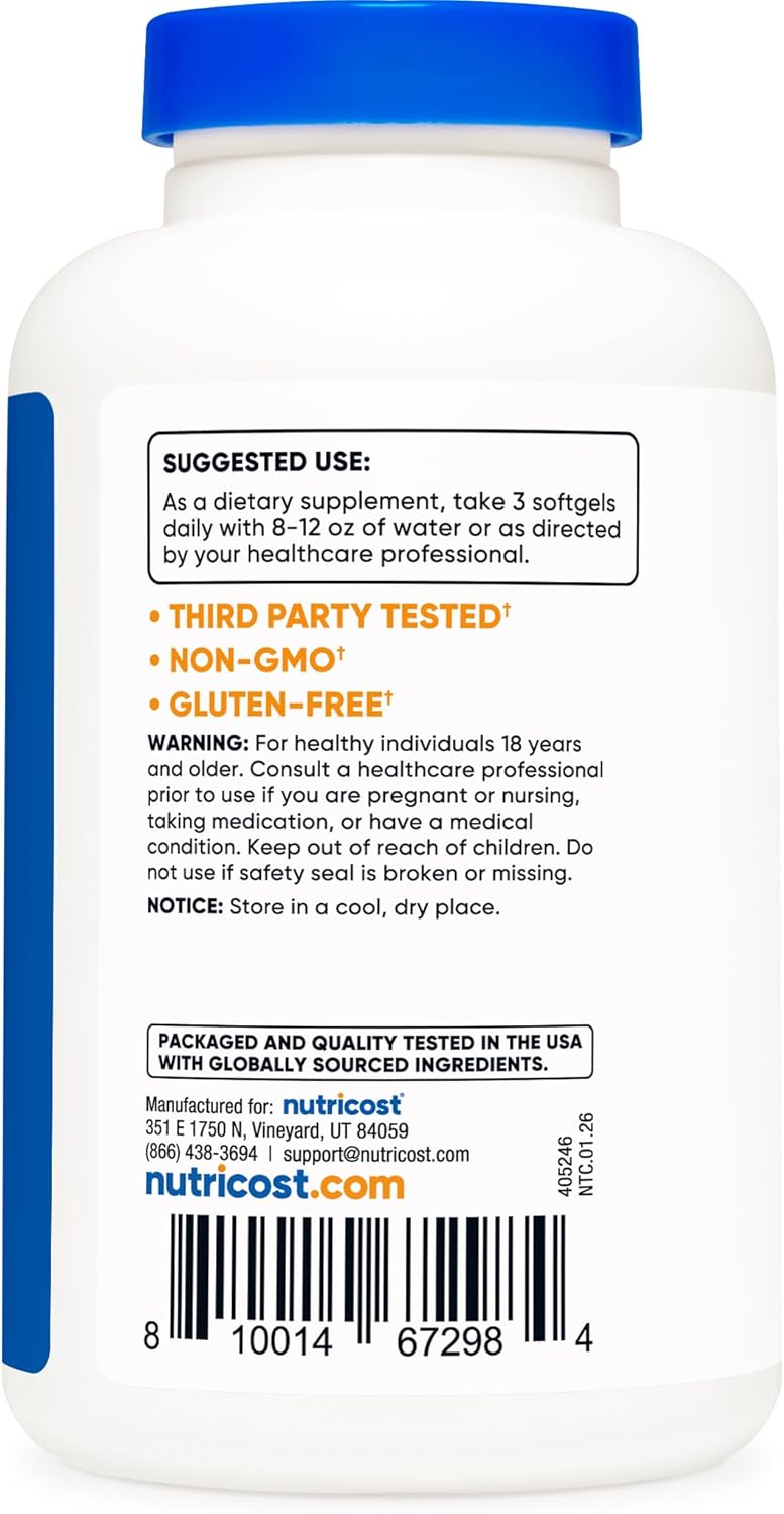 Nutricost Omega 3 Fish Oil