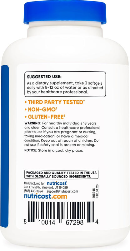 Nutricost Omega 3 Fish Oil