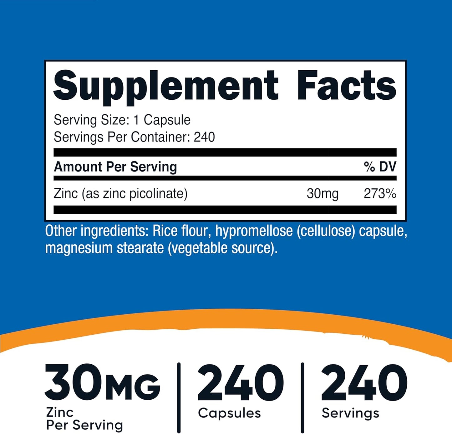 Nutricost Zinc Picolinate 30mg